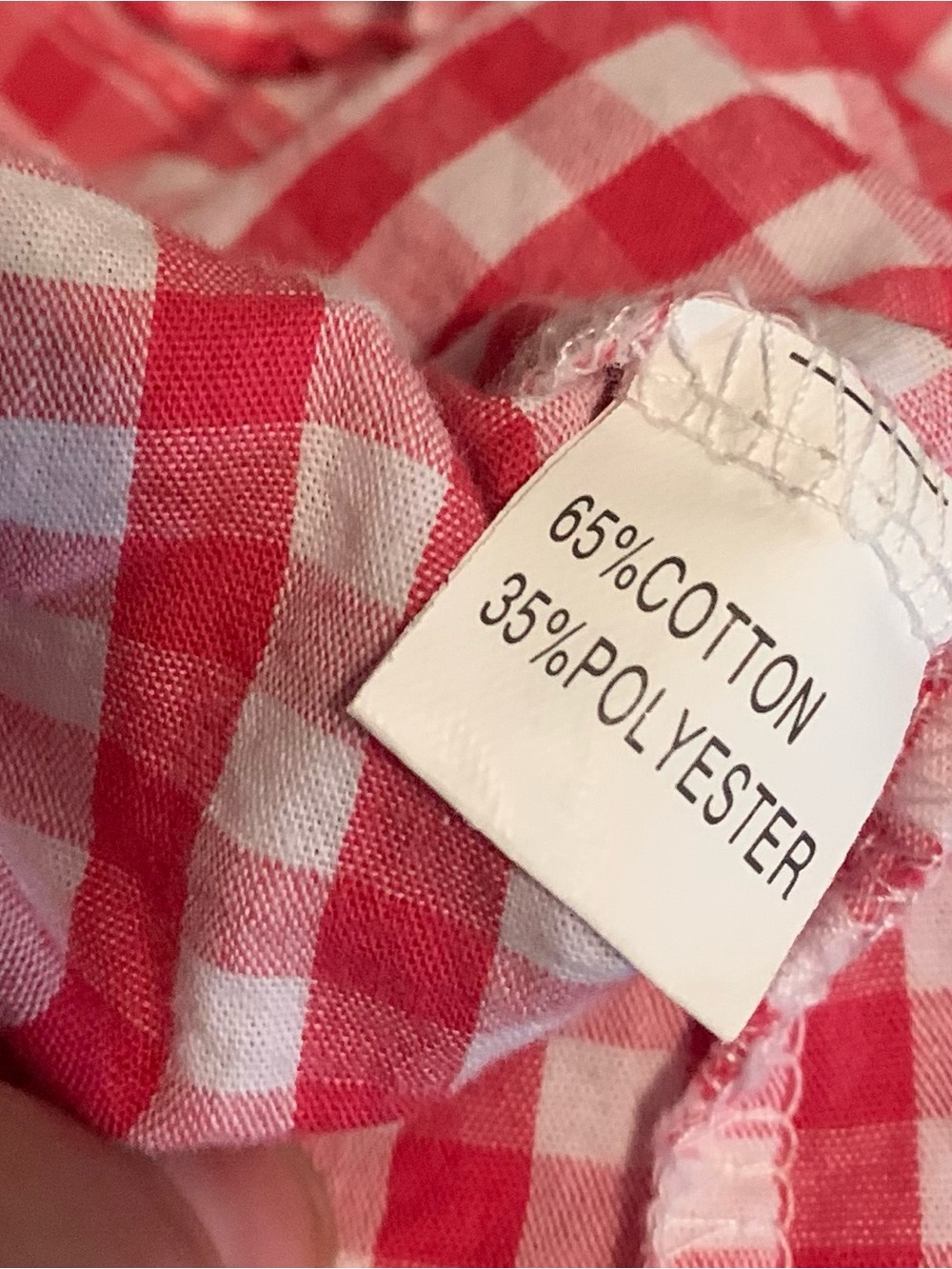 Vintage Women's Red Gingham Button-Down Shirt - Picture 2 of 2